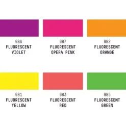 Set 6 Guache acrílico flourescente Pro Liquitex 59ml