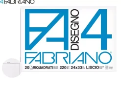 Set 20 Hojas Disegno-4 Grano Fino 24x33cm Fabriano 220 g/m² recuadro