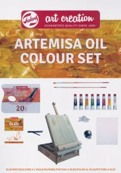 Set 8 Óleos + Caballete Artemisa Talens