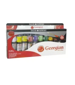 Set 10 óleos + pincel redondo Georgian Daler-Rowney 38ml