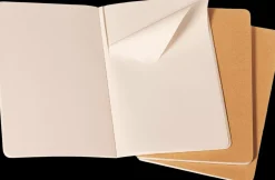 Set 3 Libretas Kraft Liso tapa blanda Cahier Moleskine 13x21cm