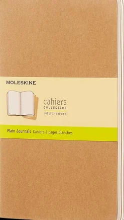Set 3 Libretas Kraft Liso tapa blanda Cahier Moleskine 13x21cm