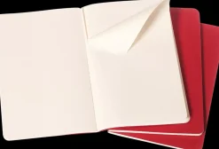 Set 3 Libretas Rojo Arándano Lisas tapa blanda Cahier Moleskine 13x21cm