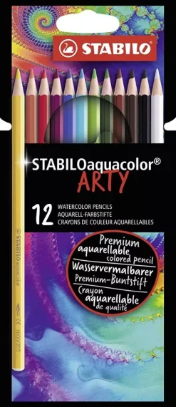 Set 12 lápices acuarelables Aquacolor Arty STABILO