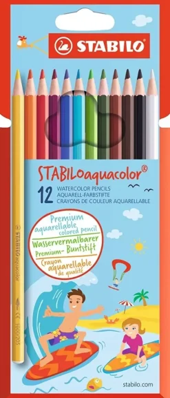 Set 12 Lápices Acuarelables STABILO Aquacolor