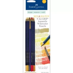 Set 9 Lápices Amarillos Art Grip 2001 Color Pencils Mix and Match Faber-Castell