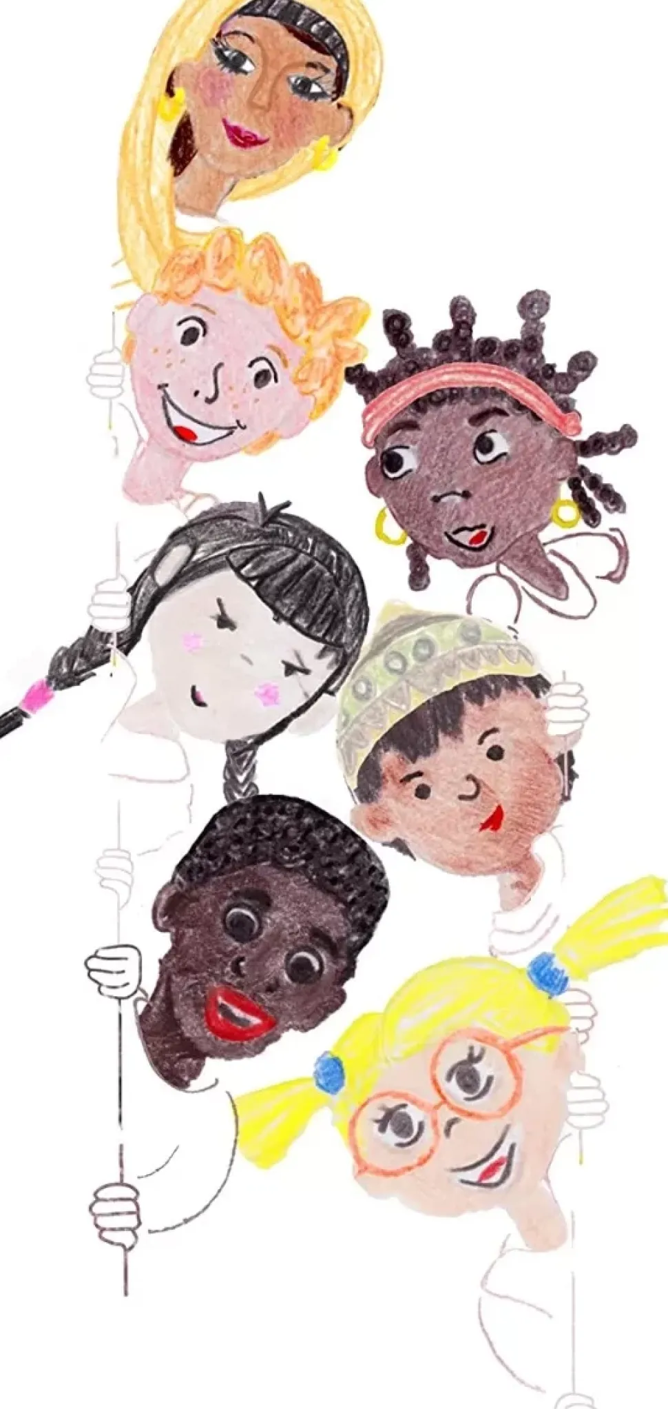 Set 3 Lápices Bicolor Niños del Mundo Faber-Castell