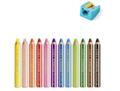 Set 12 lápices cera acuarelables Junior Noris 140 Staedtler