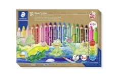 Set 18 lápices cera acuarelables Junior Noris 140 Staedtler