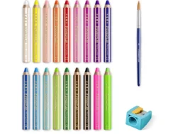 Set 18 lápices cera acuarelables Junior Noris 140 Staedtler