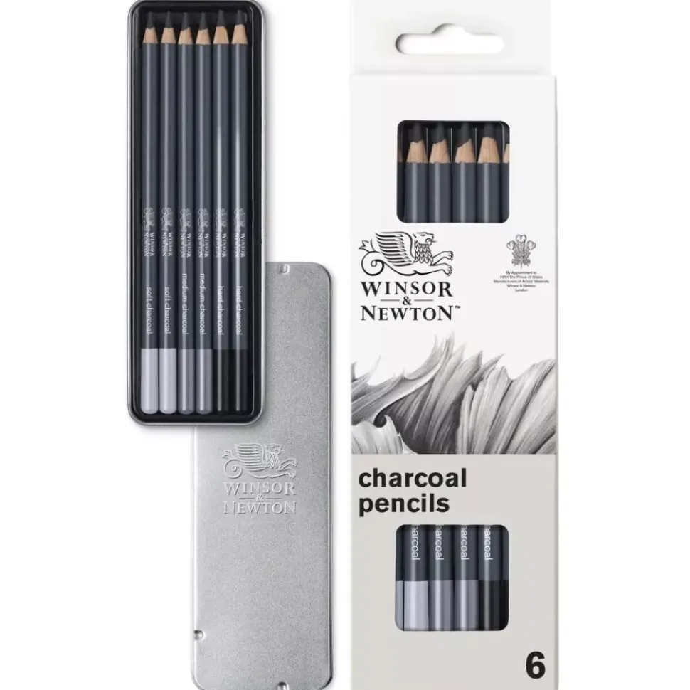 Set 6 lápices de carboncillo Studio Collection Winsor & Newton