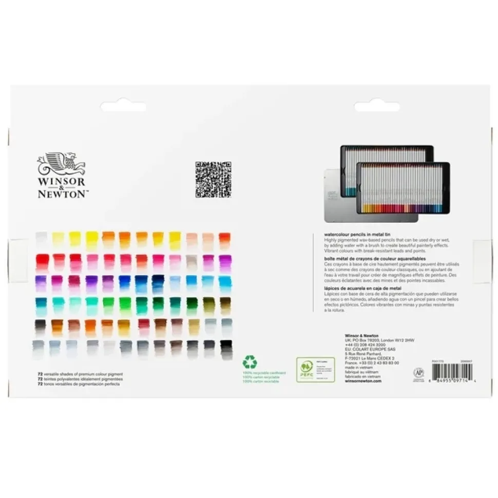 Set 72 Lápices de colores acuarelables Studio Collection Winsor and Newton