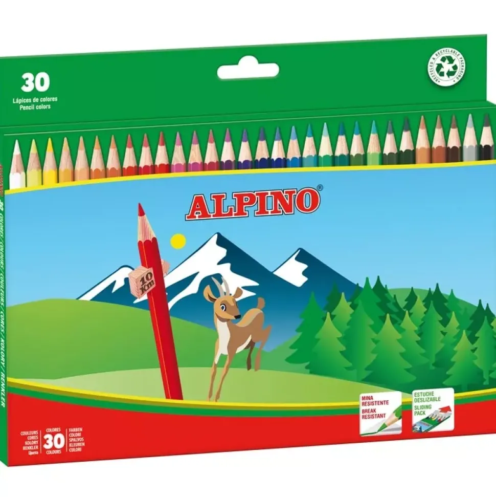 Set 30 Lápices De Colores Alpino