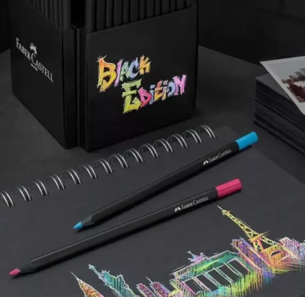 Set 50 Lápices de Colores Black Edition Faber-Castell