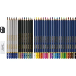 Set 40 lápices de colores y complementos Manley