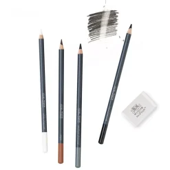 Set 5 lápices de grafito esbozo con goma Studio Collection Winsor & Newton