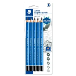 Set 5 lápices grafito Jumbo 100J Mars Lumograph Staedtler