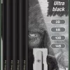 Set 6 lápices Grafito Ultra Black C Pitt Graphite Matt Faber-Castell