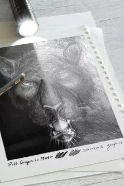 Set 6 lápices Grafito Ultra Black C Pitt Graphite Matt Faber-Castell