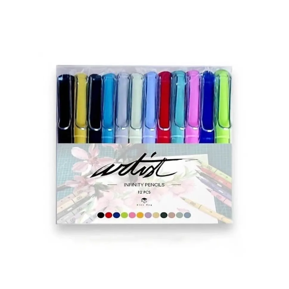 Set 12 lápices infinitos colores básicos Alex Bog