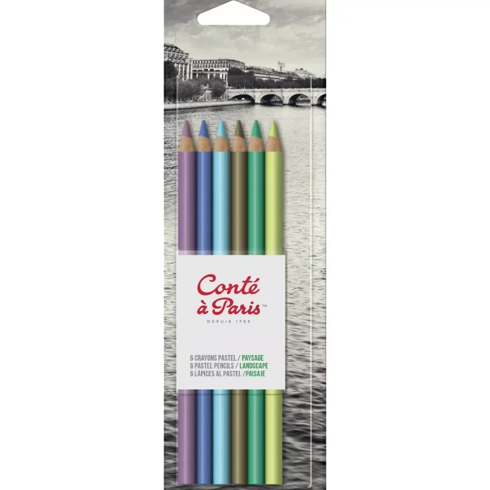 Set 6 lápices pastel Paisaje Conté à Paris