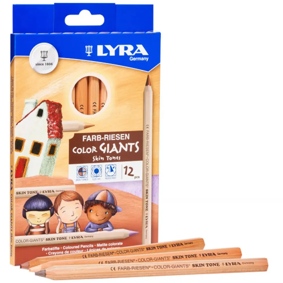 Set 12 Lápices Skin Tones Giants Lyra