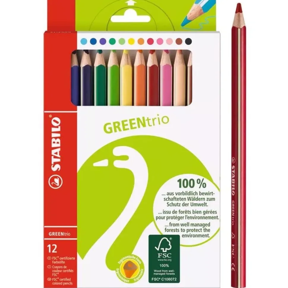 Set 12 Lápices STABILO Greentrio