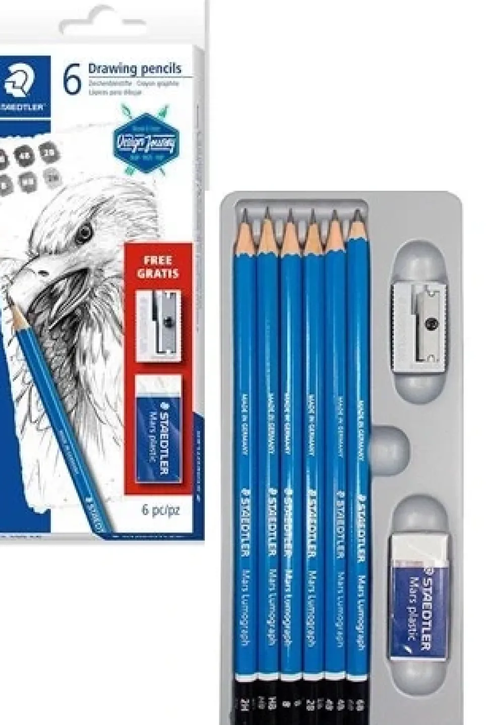 Set 6 lápices surtidos Mars Lumograph Staedtler