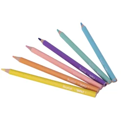 Set 6 lápices triangulares de colores Pastel jumbo Apli
