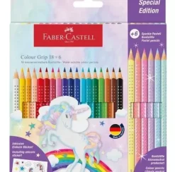 Set 18+6 Lápices Unicornio Colour Grip Faber-Castell