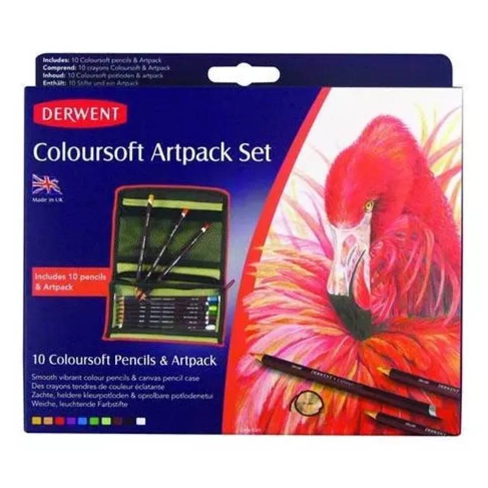 Set 10 lápices y estuche Derwent Coloursoft Art