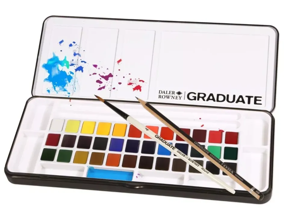 Set 36 medios godets de acuarela Graduate Daler-Rowney