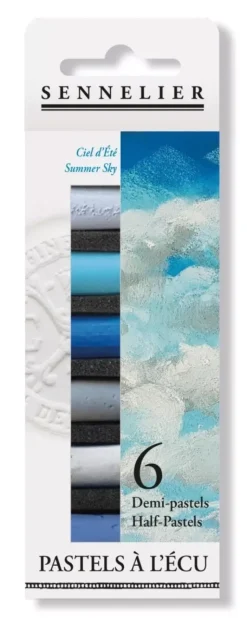 Set 6 Medios Pasteles À L'Ecu Tonos Cielo de Verano Sennelier