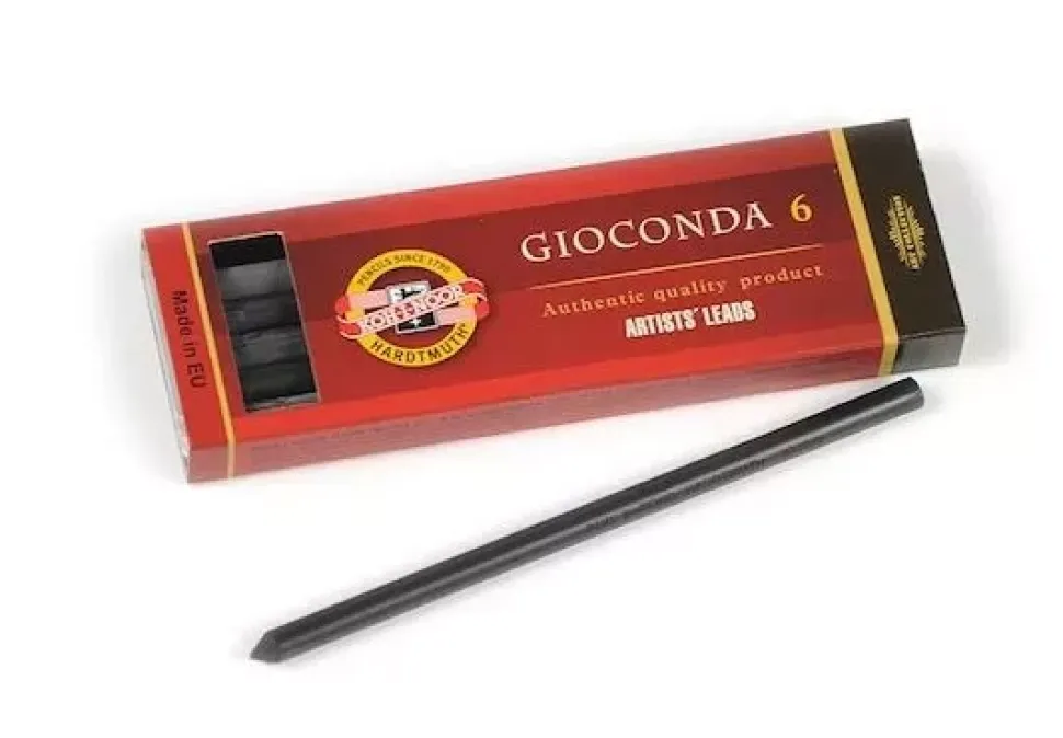 Set 6 minas negras 4345 nº3 Gioconda Koh-i-noor 5,6mm