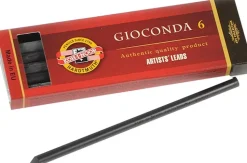 Set 6 minas negras blandas nº1 8673 Gioconda Koh-i-noor 5,6mm