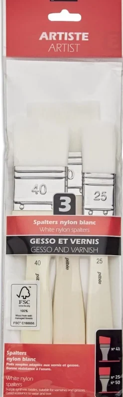 Set 3 Paletinas para gesso y barniz Pebeo