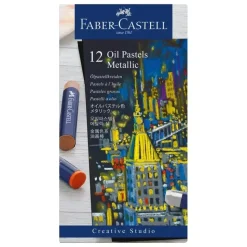 Set 12 Pasteles al Óleo Grasos Metálicos Creative Studio Faber-Castell