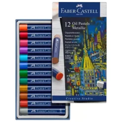 Set 12 Pasteles al Óleo Grasos Metálicos Creative Studio Faber-Castell