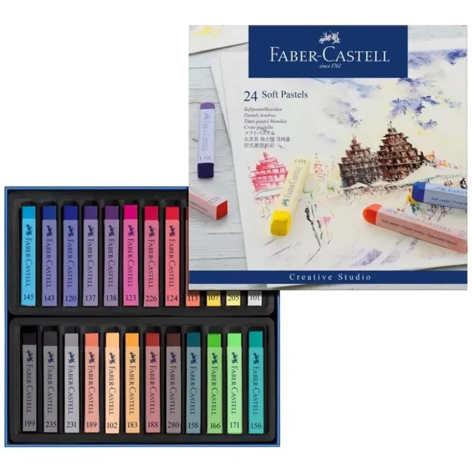 Set 24 Pasteles Blandos Creative Studio Faber-Castell