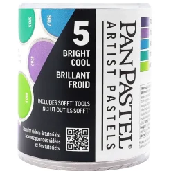 Set 5 Pasteles Bright Cool y esponjas PanPastel 9ml