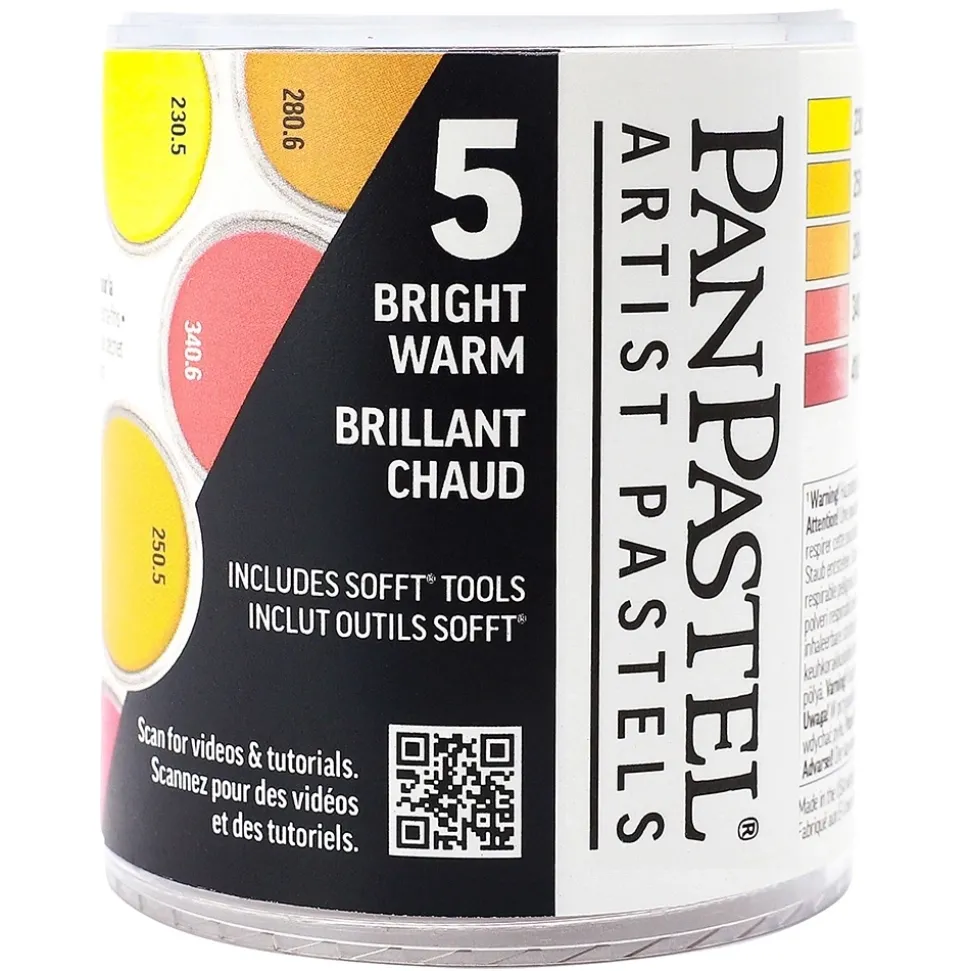 Set 5 Pasteles Bright Warm y esponjas PanPastel 9ml