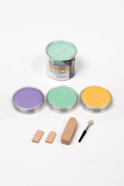 Set 3 Pasteles concentrados Secundarios Perlescentes y esponjas PanPastel 9ml
