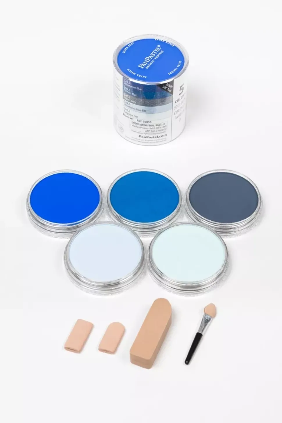 Set 5 Pasteles concentrados Blues y esponjas PanPastel 9ml