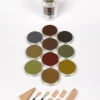 Set 10 Pasteles concentrados Extra Dark Shades Warm y esponjas PanPastel 9ml