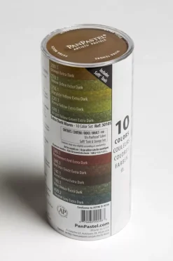 Set 10 Pasteles concentrados Extra Dark Shades Warm y esponjas PanPastel 9ml