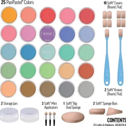 Set 25 Pasteles concentrados Light and Medium y herramientas PanPastel 9ml