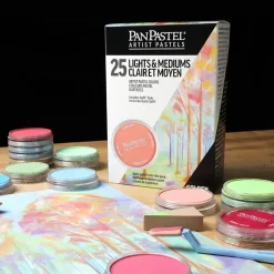 Set 25 Pasteles concentrados Light and Medium y herramientas PanPastel 9ml