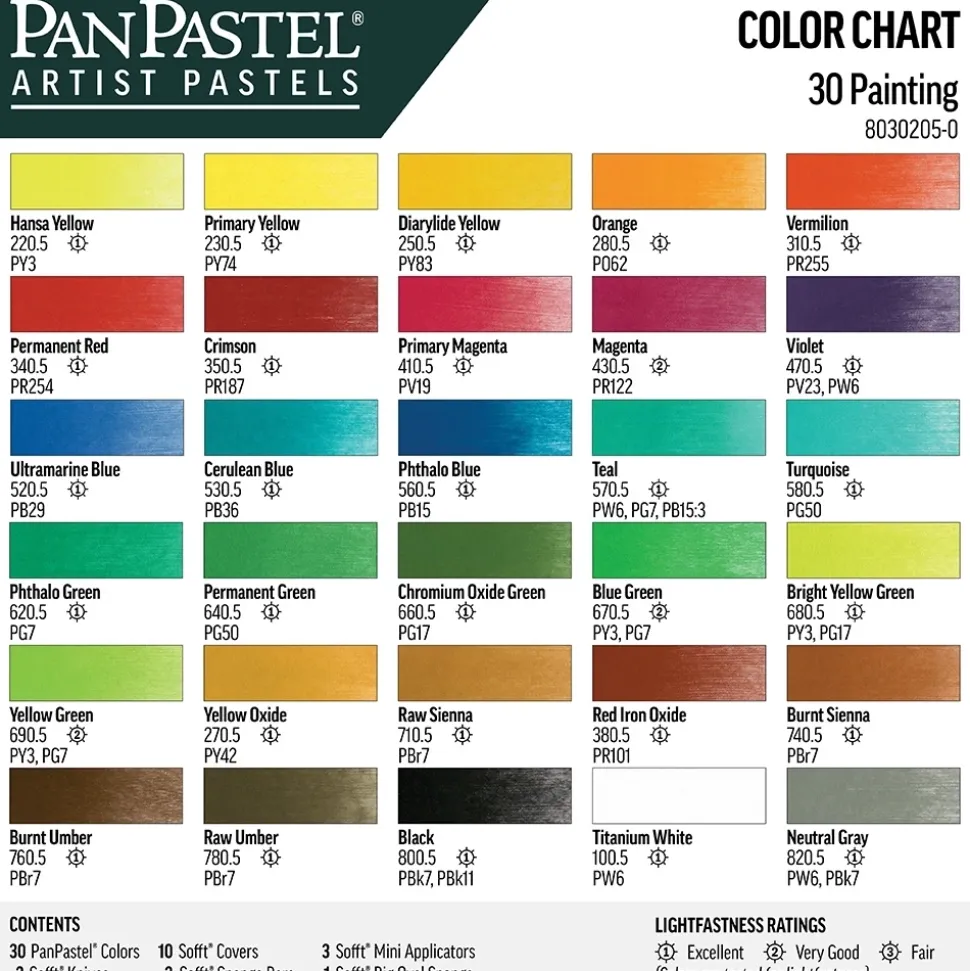 Set 30 Pasteles concentrados y herramientas PanPastel 9ml