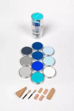 Set 10 Pasteles concentrados Seascape y esponjas PanPastel 9ml
