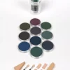 Set 10 Pasteles concentrados Extra Dark Shades Cool y esponjas PanPastel 9ml